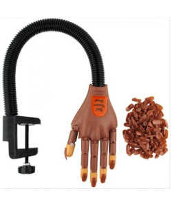 Χέρι Εκπαίδευσης Manicure Με Εύκαμπτο Βραχίονα και 100 tips