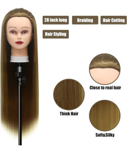 Εκπαιδευτική κούκλα κομμωτικής Συνθετική Τρίχα 70cm